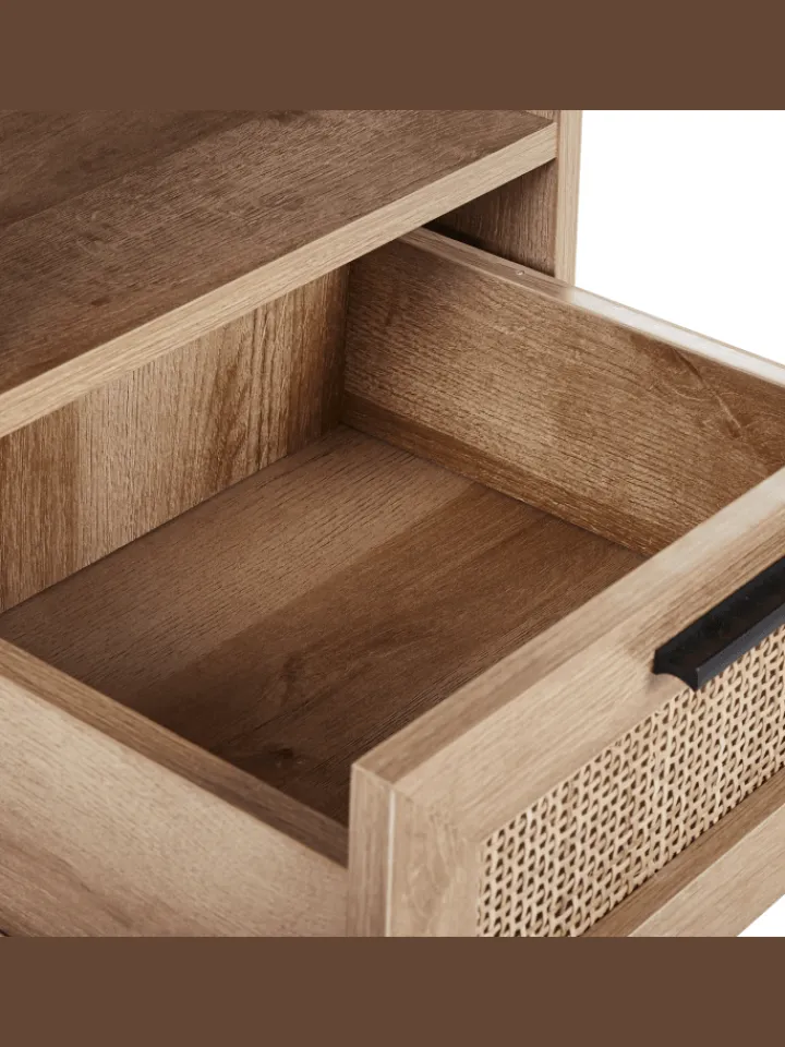 Beliani Badezimmermöbel<Badezimmerschrank ROSELL in /Braun - (W) 40 x (H) 165 x (L) 36 cm