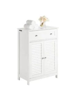 SoBuy Badezimmermöbel<Badkommode in Weiß - (B)60 x (H)87 x (T)35cm