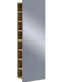 VCM Badmöbel|Badezimmermöbel<Badmöbel Spiegelschrank Spiegel Flandu XL in Honig-Eiche