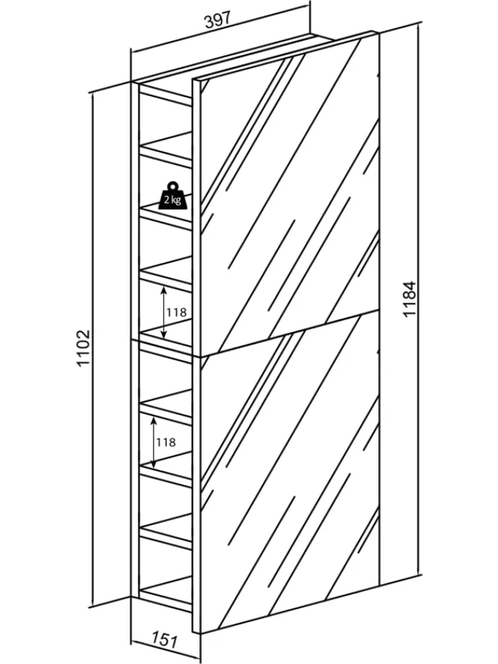 VCM Badezimmermöbel<Badmöbel Spiegelschrank Spiegel Flandu XL in Weiß
