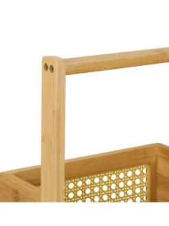 relaxdays Badezimmermöbel<Badregal in Natur - (B)27 x (H)83 x (T)26 cm