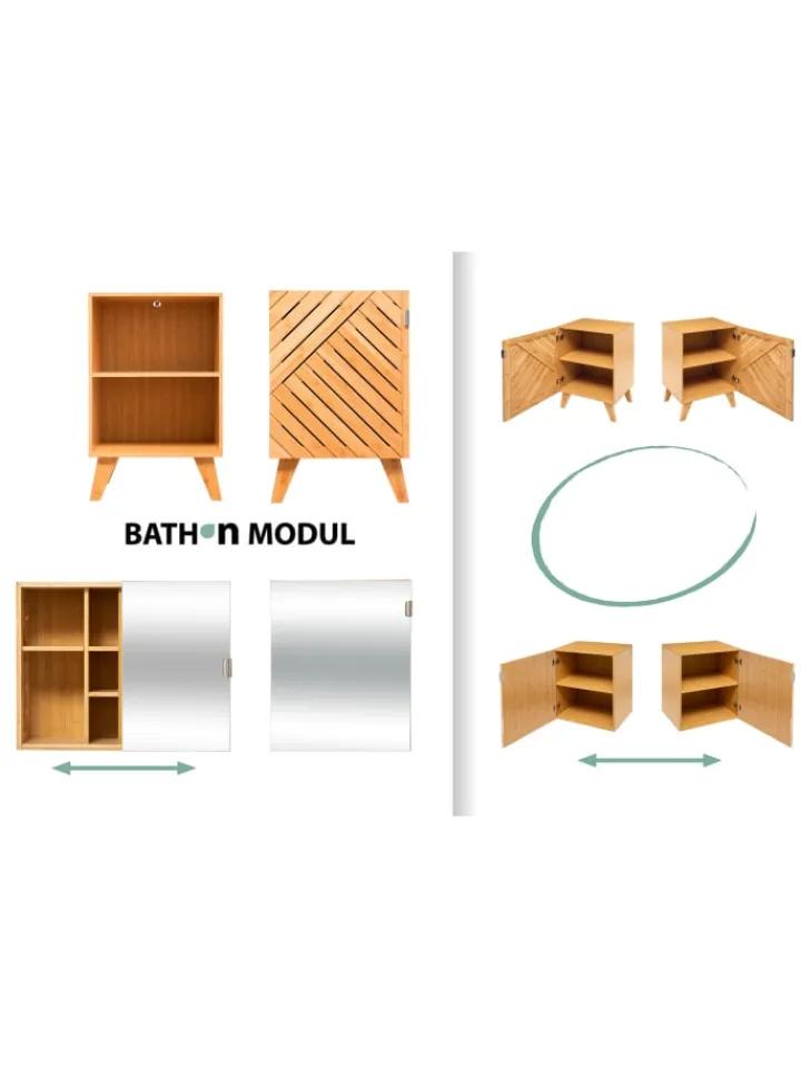 5five Simply Smart Badmöbel|Badezimmermöbel<Badschrank in braun