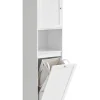 Songmics Badmöbel|Badezimmermöbel<Badschrank in Weiß - (B)40 x (H)170 x (T)40 cm