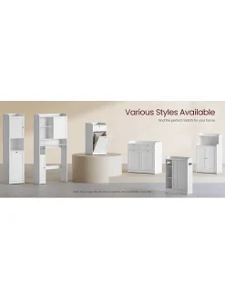Songmics Badmöbel|Badezimmermöbel<Badschrank in Weiß - (B)40 x (H)170 x (T)40 cm