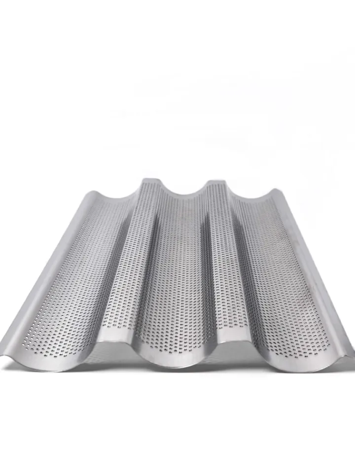 GAUMENKICK Grillen<Baguetteblech aus Edelstahl in silber - 38cm