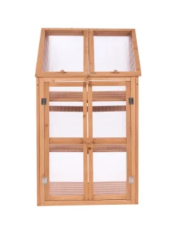 Beliani Pflanzen & Zubehör<Balkongewächshaus VOLVERA in Braun/Transparent - (W) 67 x (H) 114 x (L) 49 cm