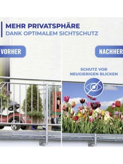 Maximex Gartenmöbel<Balkonsichtschutz ''Tulip Meadow'' in Bunt - (L)85 x (B)500 cm