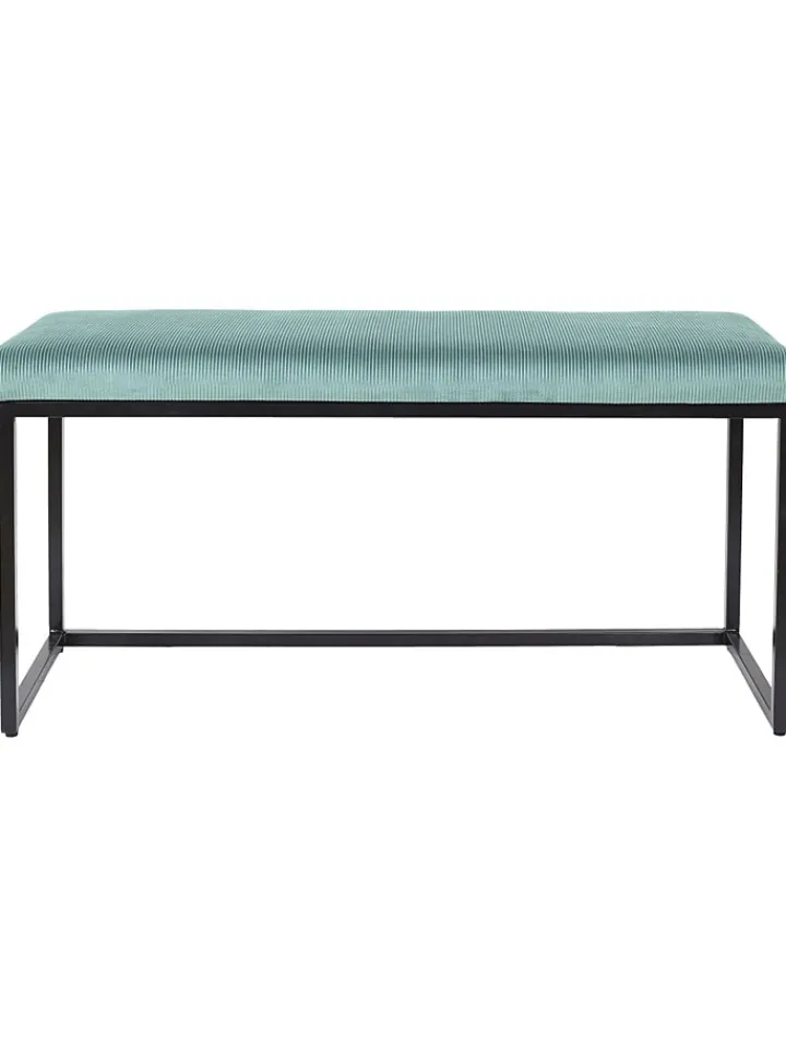 Rétro Chic Sitzmöbel<Bank "Giulia" in Petrol - (B)100 x (H)49 x (T)39 cm