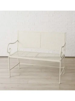 Boltze Sitzmöbel<Bank "Marisa" in Weiß - (H)90,7 cm
