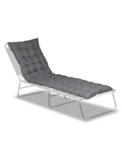 relaxdays Gartenmöbel<Bankauflage in Grau - (B)180 x (H)7 x (T)50 cm