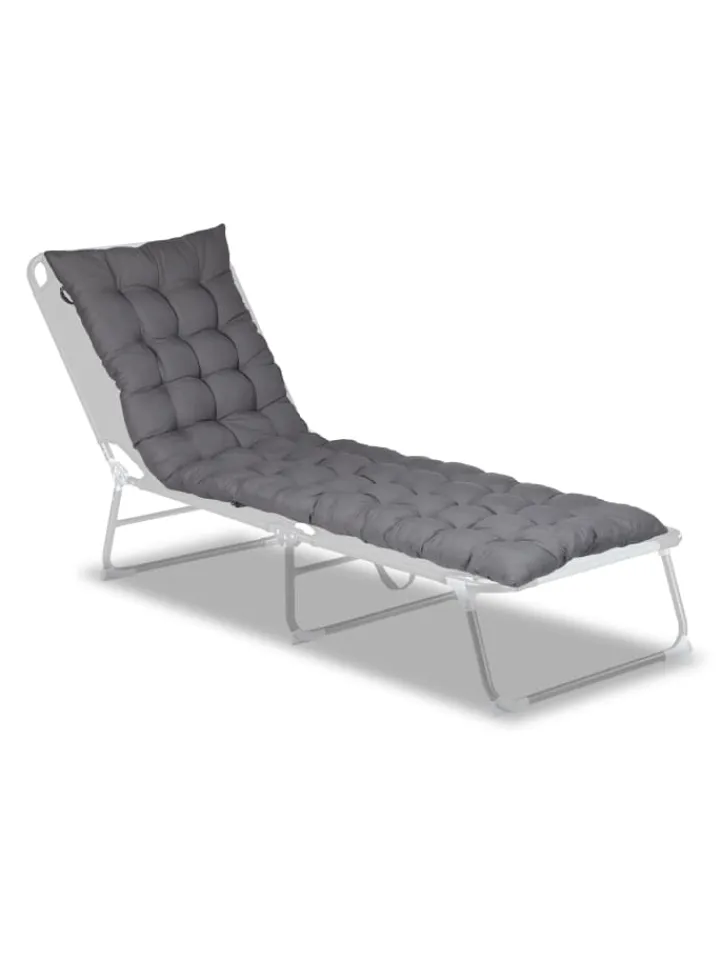 relaxdays Gartenmöbel<Bankauflage in Grau - (B)180 x (H)7 x (T)50 cm