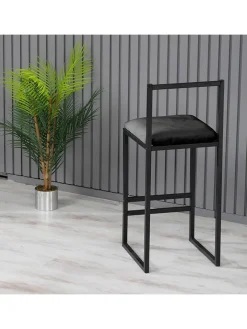 Evila Sitzmöbel<Barhocker "Nordic" in Schwarz - (B)35 x (H)80 x (T)25 cm