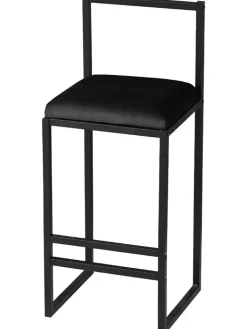Evila Sitzmöbel<Barhocker "Nordic" in Schwarz - (B)35 x (H)80 x (T)25 cm