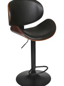 chairs for all Sitzmöbel<Barhocker "Reno" in Schwarz/ Hellbraun - (B)52,5 x (H)118 x (T)51 cm