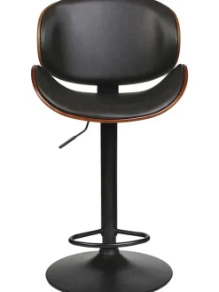 chairs for all Sitzmöbel<Barhocker "Reno" in Schwarz/ Hellbraun - (B)52,5 x (H)118 x (T)51 cm