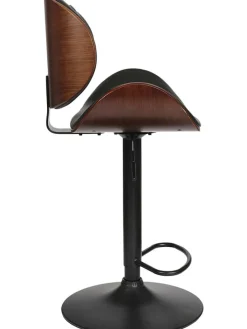 chairs for all Sitzmöbel<Barhocker "Reno" in Schwarz/ Hellbraun - (B)52,5 x (H)118 x (T)51 cm