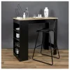 Rétro Chic Tische<Bartisch "Cheers" in Schwarz - (B)115 x (H)103 x (T)50 cm