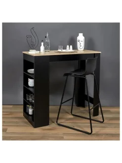 Rétro Chic Tische<Bartisch "Cheers" in Schwarz - (B)115 x (H)103 x (T)50 cm