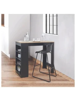 Rétro Chic Tische<Bartisch "Cheers" in Schwarz - (B)115 x (H)103 x (T)50 cm