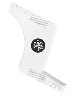 InnovaGoods Technik|Pflege & Gesundheit<Bartschablone in Weiß - (B)17 x (H)11,5 x (T)0,10 cm