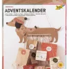 folia PAPER Kreativbedarf & Do-It-Yourself<Bastelset "Adventskalender - Dackel" in Natur/ Rot