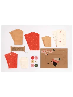 folia PAPER Kreativbedarf & Do-It-Yourself<Bastelset "Adventskalender - Dackel" in Natur/ Rot