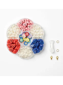 folia PAPER Kreativbedarf & Do-It-Yourself<Bastelset "Perlen Mix Happy" in Bunt