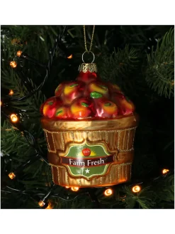 Kersten Weihnachtsschmuck<Baumschmuck "Apple Crate" in Gold/ Rot - (H)9,5 cm