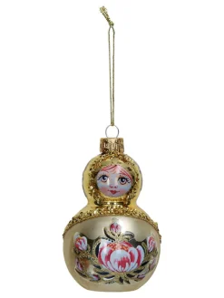 Kersten Weihnachtsschmuck<Baumschmuck "Babushka" in Creme - (B)7 x (H)11 cm