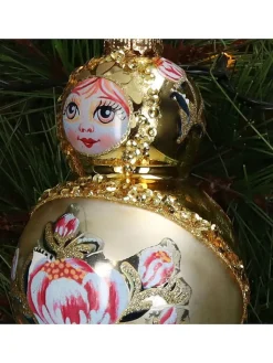 Kersten Weihnachtsschmuck<Baumschmuck "Babushka" in Creme - (B)7 x (H)11 cm