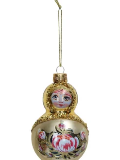Kersten Weihnachtsschmuck<Baumschmuck "Babushka" in Creme - (B)7 x (H)11 cm
