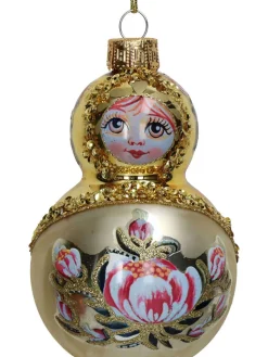Kersten Weihnachtsschmuck<Baumschmuck "Babushka" in Creme - (B)7 x (H)11 cm