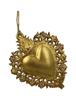 Kersten Weihnachtsschmuck<Baumschmuck "Burning Heart" in Gold - (H)13 cm