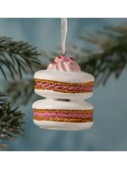MARELIDA Weihnachtsschmuck<Baumschmuck Macaron Keks Anhänger in weiß