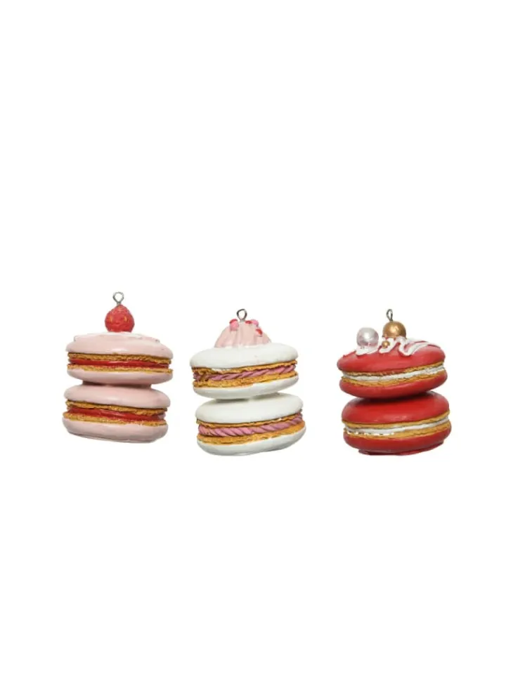 MARELIDA Weihnachtsschmuck<Baumschmuck Macaron Keks Anhänger in weiß