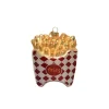 MARELIDA Weihnachtsschmuck<Baumschmuck POMMES Frites Fritten Glas Ahnänger in gold, rot