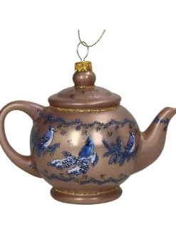 Kersten Weihnachtsschmuck<Baumschmuck "Teapot Glass" in Rosa - (H)11,4 cm