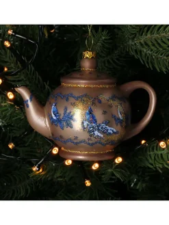 Kersten Weihnachtsschmuck<Baumschmuck "Teapot Glass" in Rosa - (H)11,4 cm
