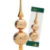Krebs Glas Lauscha Weihnachtsschmuck<Baumspitze in Gold - (H)33 cm