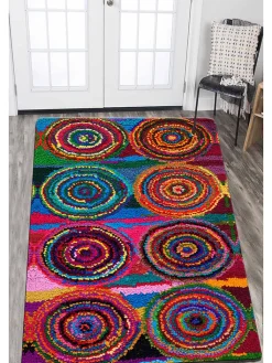 Conceptum Hypnose Teppiche & Fußmatten<Baumwoll-Teppich ''Boule Colore Sönil'' in Bunt