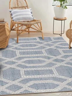 Mioli Teppiche & Fußmatten<Baumwoll-Teppich in Beige/ Blau