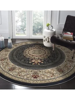 Conceptum Hypnose Teppiche & Fußmatten<Baumwoll-Teppich ''Woopamuk523'' in Beige/ Schwarz