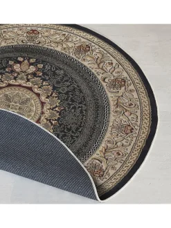 Conceptum Hypnose Teppiche & Fußmatten<Baumwoll-Teppich ''Woopamuk523'' in Beige/ Schwarz