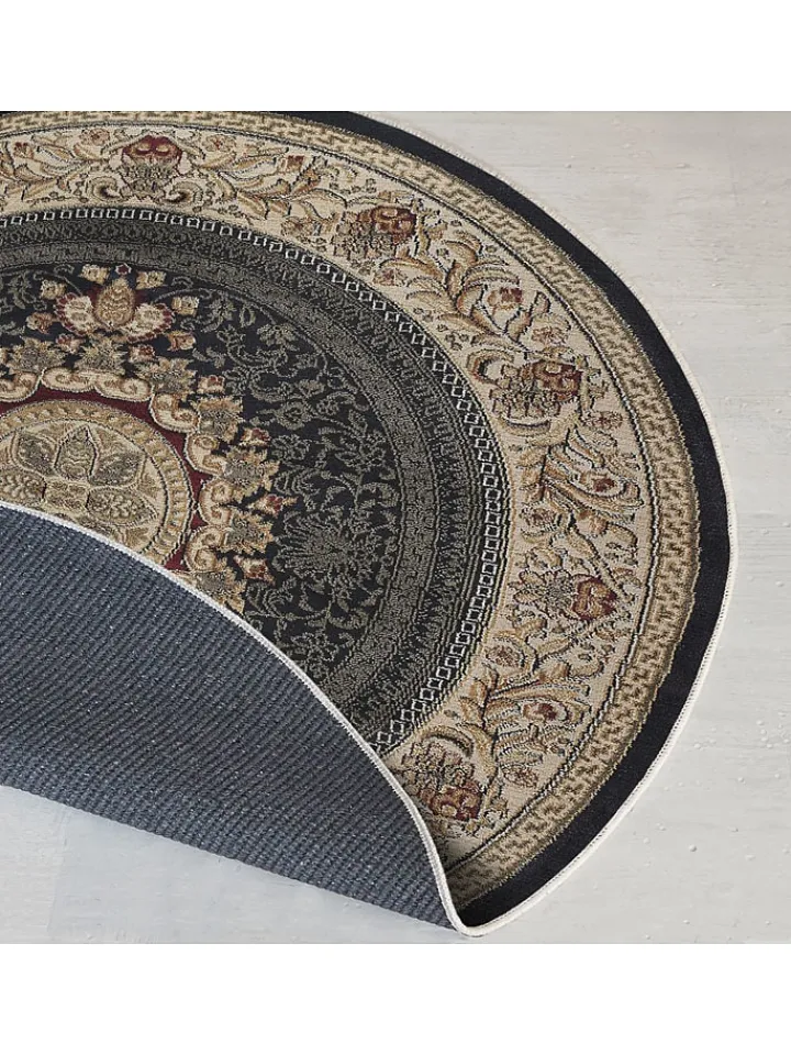 Conceptum Hypnose Teppiche & Fußmatten<Baumwoll-Teppich ''Woopamuk523'' in Beige/ Schwarz