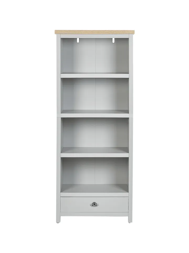 Beliani Regale & Schränke<Bücherregal CLIO in Grau/Silber/Braun - (W) 72 x (H) 180 x (L) 35 cm