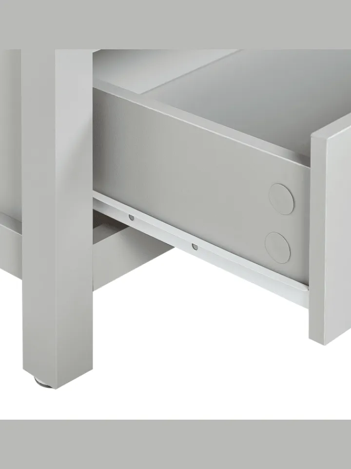 Beliani Regale & Schränke<Bücherregal CLIO in Grau/Silber/Braun - (W) 72 x (H) 180 x (L) 35 cm