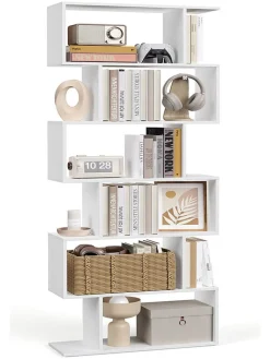 Songmics Regale & Schränke<Bücherregal in Weiß - (B)70 x (H)191,6 x (T)24 cm