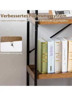 COSTWAY Regale & Schränke<Bücherregal mit 5 Ebenen in Braun