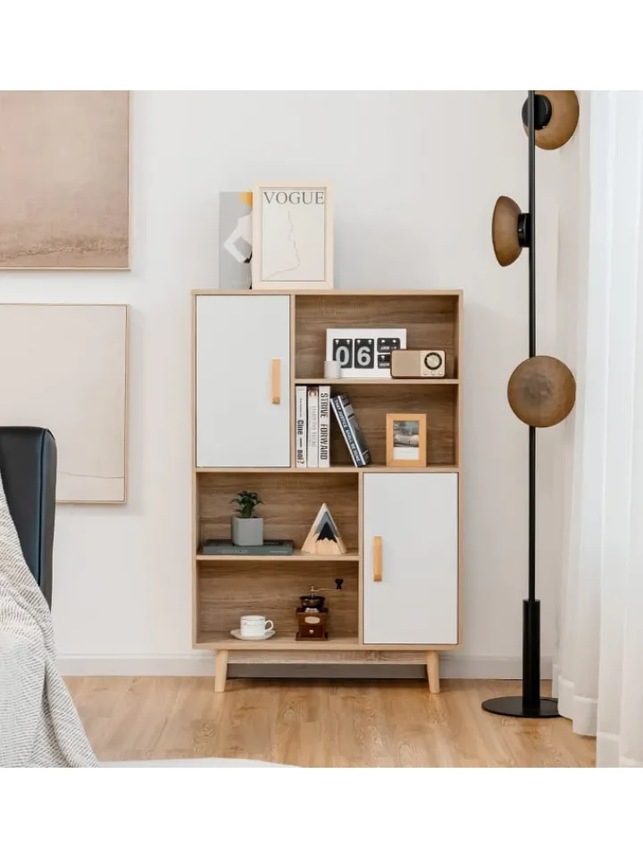 COSTWAY Regale & Schränke<Bücherschrank in Weiß
