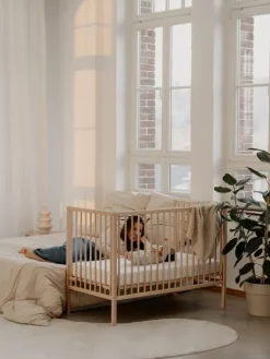 Sämann Babymöbel<Beistellbett Matratze Cloud Air Rollen & Umbauseite - natur - Dreamy 4 in 1 Bett